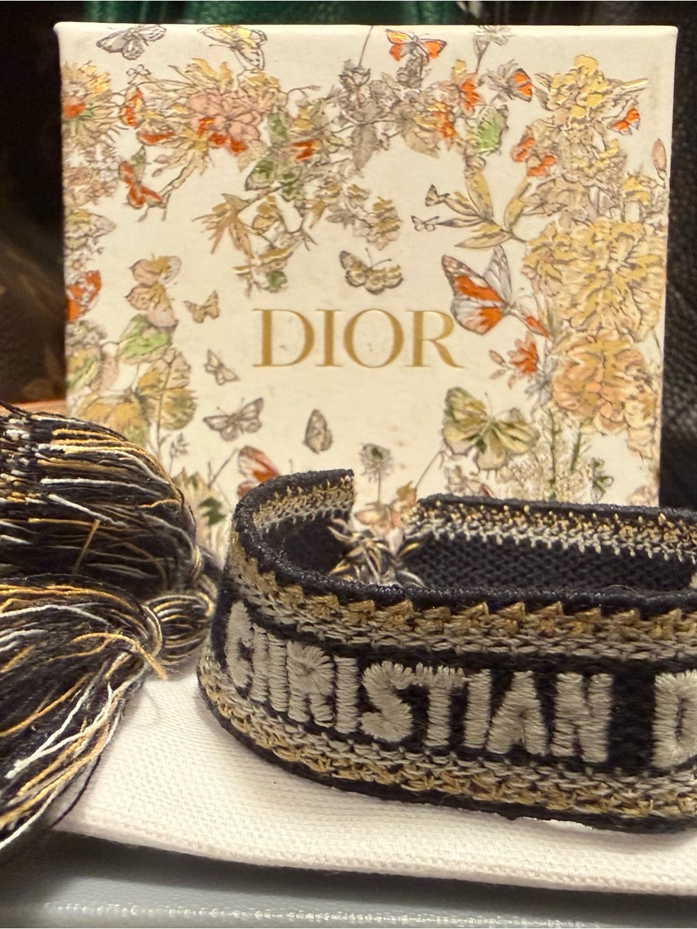 Black & Gold Woven Logo “Friendship” Bracelet